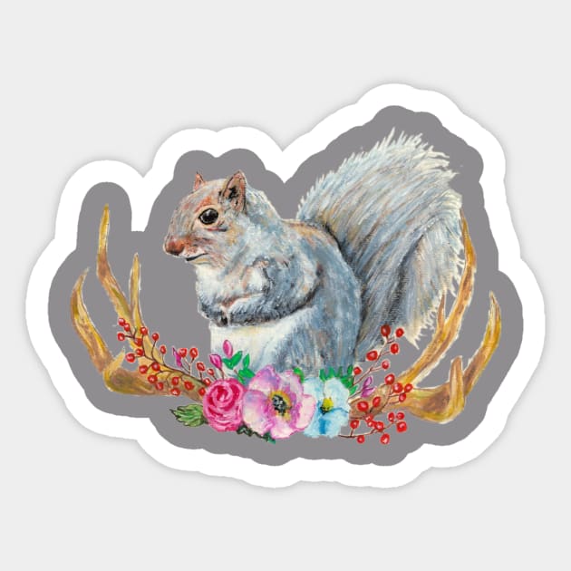 Squirrel Sticker by Round-m-up